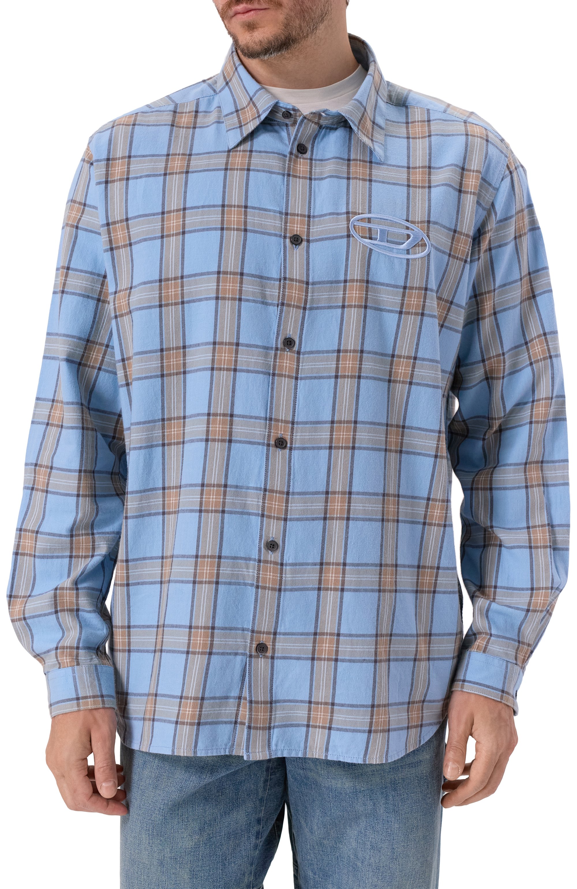 Хлопковая рубашка DIESEL, арт. A19445/0AJFI, фото 3