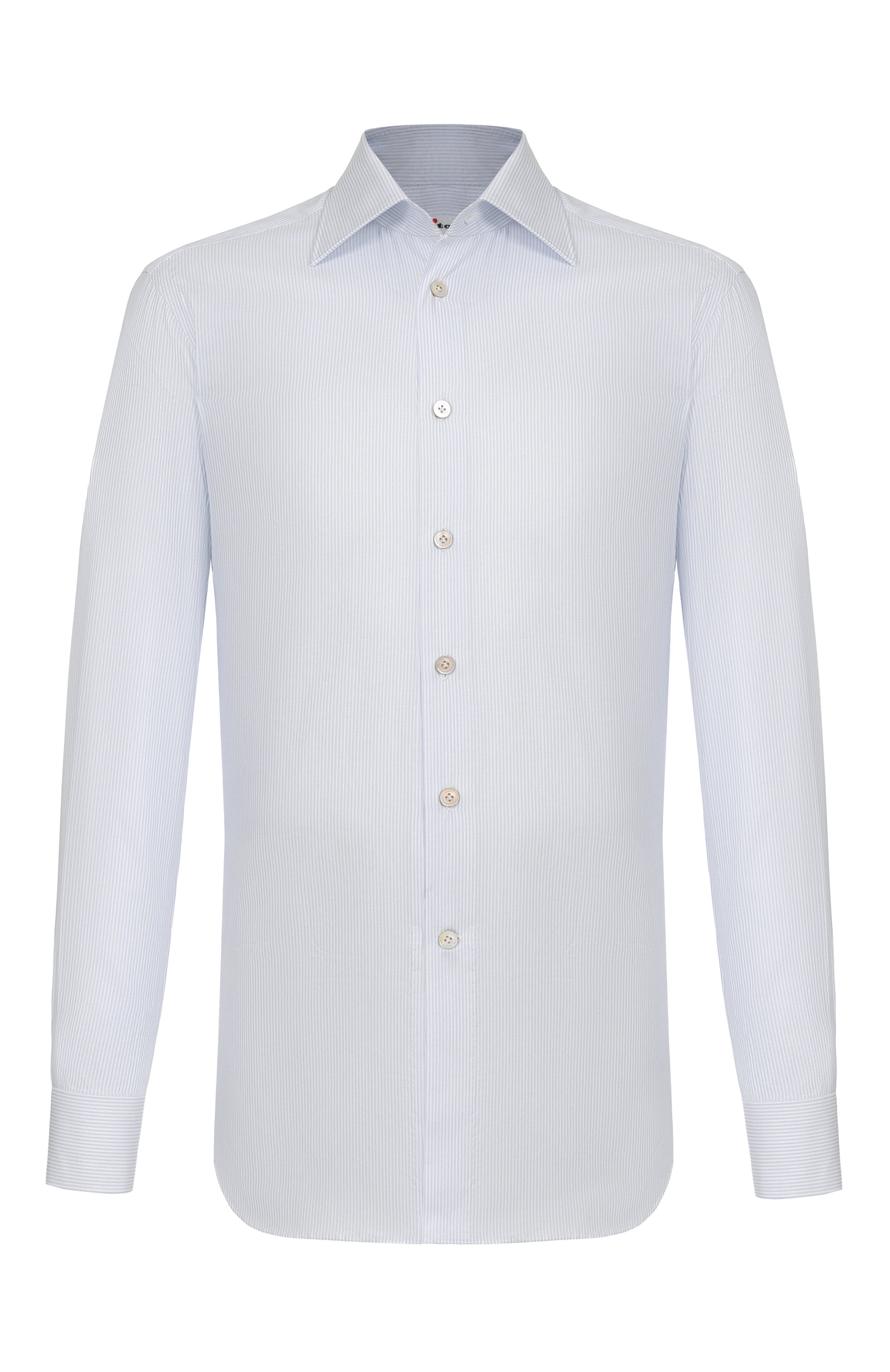 Хлопковая сорочка KITON светло-голубого цвета по цене 76300 руб., арт. UCCH0948611, фото 1 Хлопковая сорочка KITON, арт. UCCH0948611, фото 1