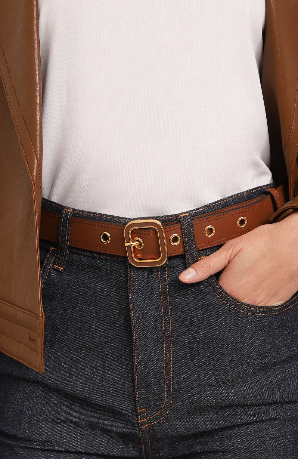 Кожаный ремень MARNI, арт. CNM00107U0/LV589, фото 2