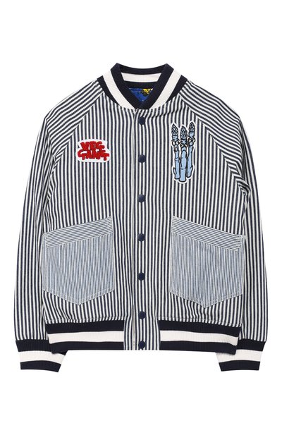 Текстильный бомбер STELLA MCCARTNEY голубого цвета по цене 11050 руб., арт. 539391/SMK43, фото 1 Текстильный бомбер STELLA MCCARTNEY, арт. 539391/SMK43, фото 1