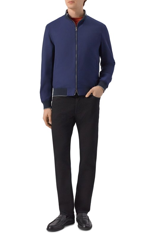 Шерстяной бомбер Sartoria Latorre CTS062/UJ0935 Синий  CTS062/UJ0935 Фото 2