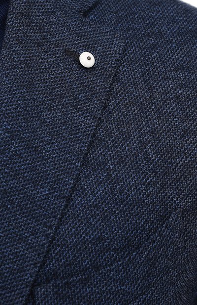 Однобортный пиджак L.B.M. 1911 темно-синего цвета по цене 84750 руб., арт. 2817/05119, фото 5 Однобортный пиджак L.B.M. 1911, арт. 2817/05119, фото 5