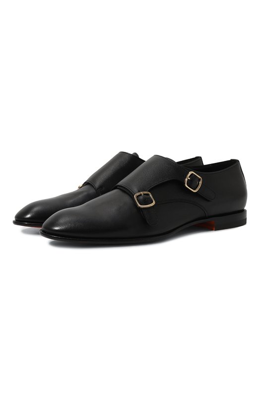 фото Кожаные монки double-buckle santoni