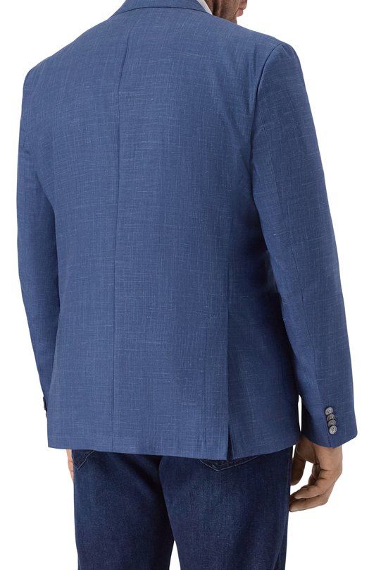 Пиджак из шерсти и шелка BOSS 50556936 Синий  50556936 Фото 5
