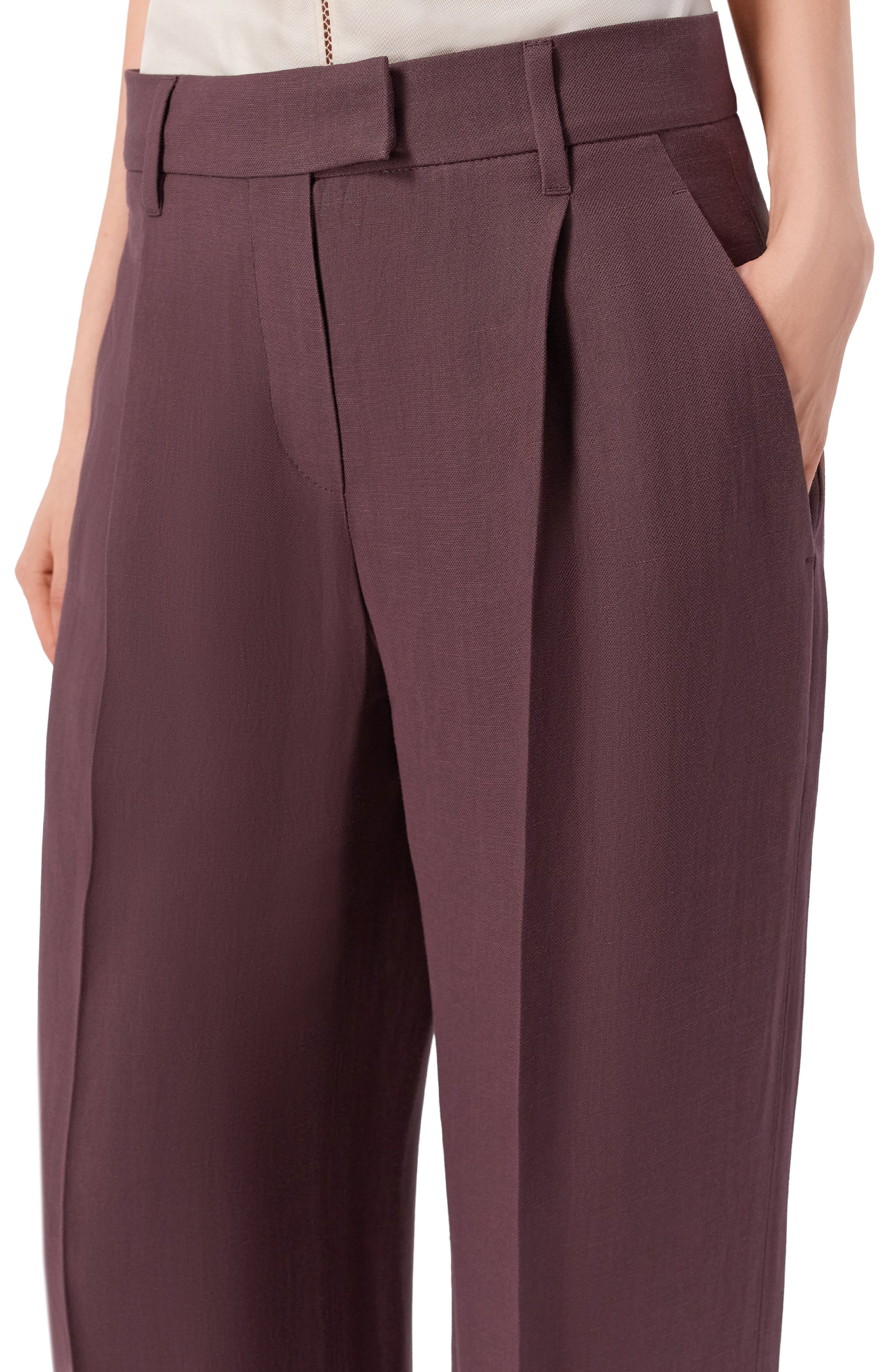 Брюки из вискозы и льна BRUNELLO CUCINELLI, арт. MH126P8884, фото 5