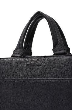 Мужская портфель come LANCEL темно-синего цвета, арт. A12874 | Фото 3 (Ремень/цепочка: На ремешке; Материал сплава: Проставлено; Драгоценные камни: Проставлено; Материал: Натуральная кожа; Размер: large; Сумки-технические: Портфели)