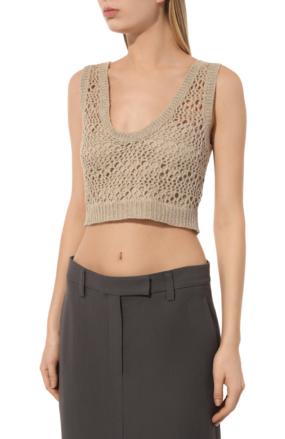 Топ изо льна и шелка BRUNELLO CUCINELLI, арт. MRA58B1366, фото 3