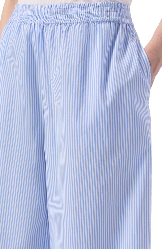 Хлопковые брюки Officine Generale S26WCHN701 Голубой  S26WCHN701 Фото 5