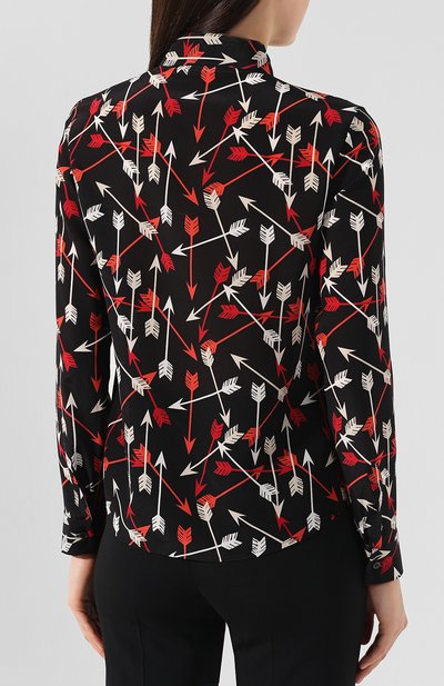 Шелковая рубашка REDVALENTINO разноцветного цвета по цене 39300 руб., арт. SR3ABA97/49S, фото 4 Шелковая рубашка REDVALENTINO, арт. SR3ABA97/49S, фото 4
