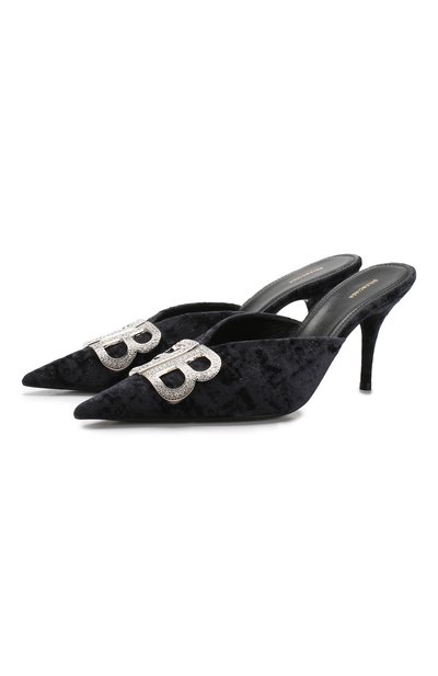 Бархатные мюли bb BALENCIAGA, арт. 570253/W1I81, фото 1