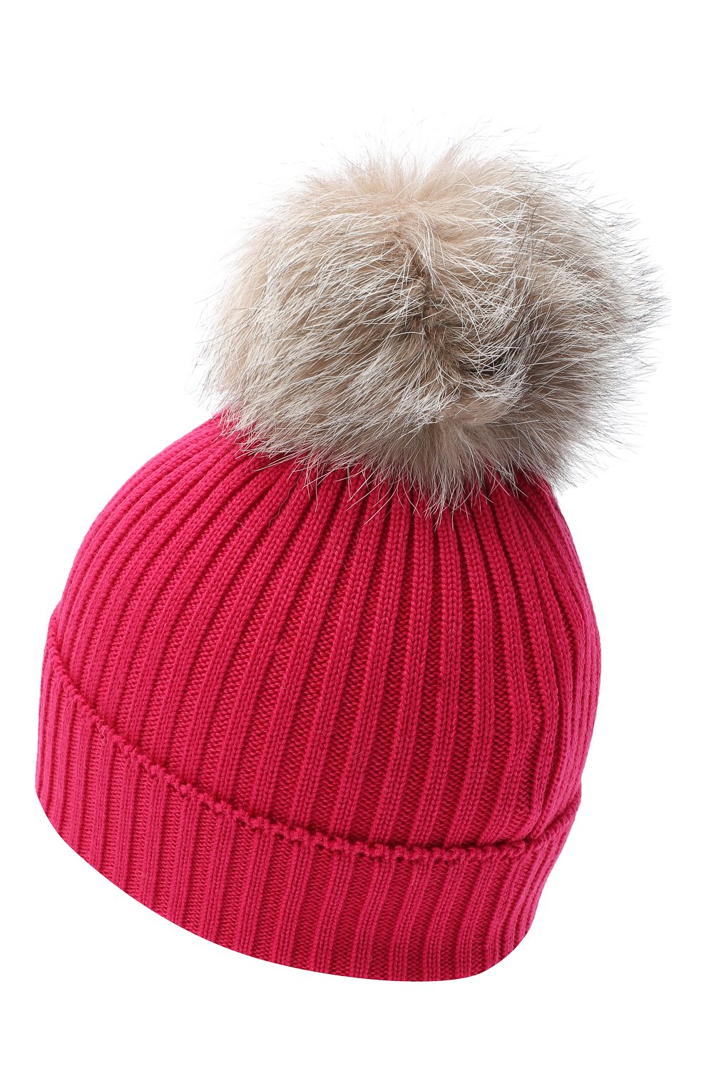 Шерстяная шапка с меховым помпоном MONCLER, арт. F2-954-3B711-10-04S01, фото 2
