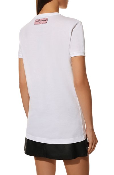 Хлопковая футболка DOLCE & GABBANA, арт. F8K74Z/G7RYQ/0UTLET AW22-23, фото 4