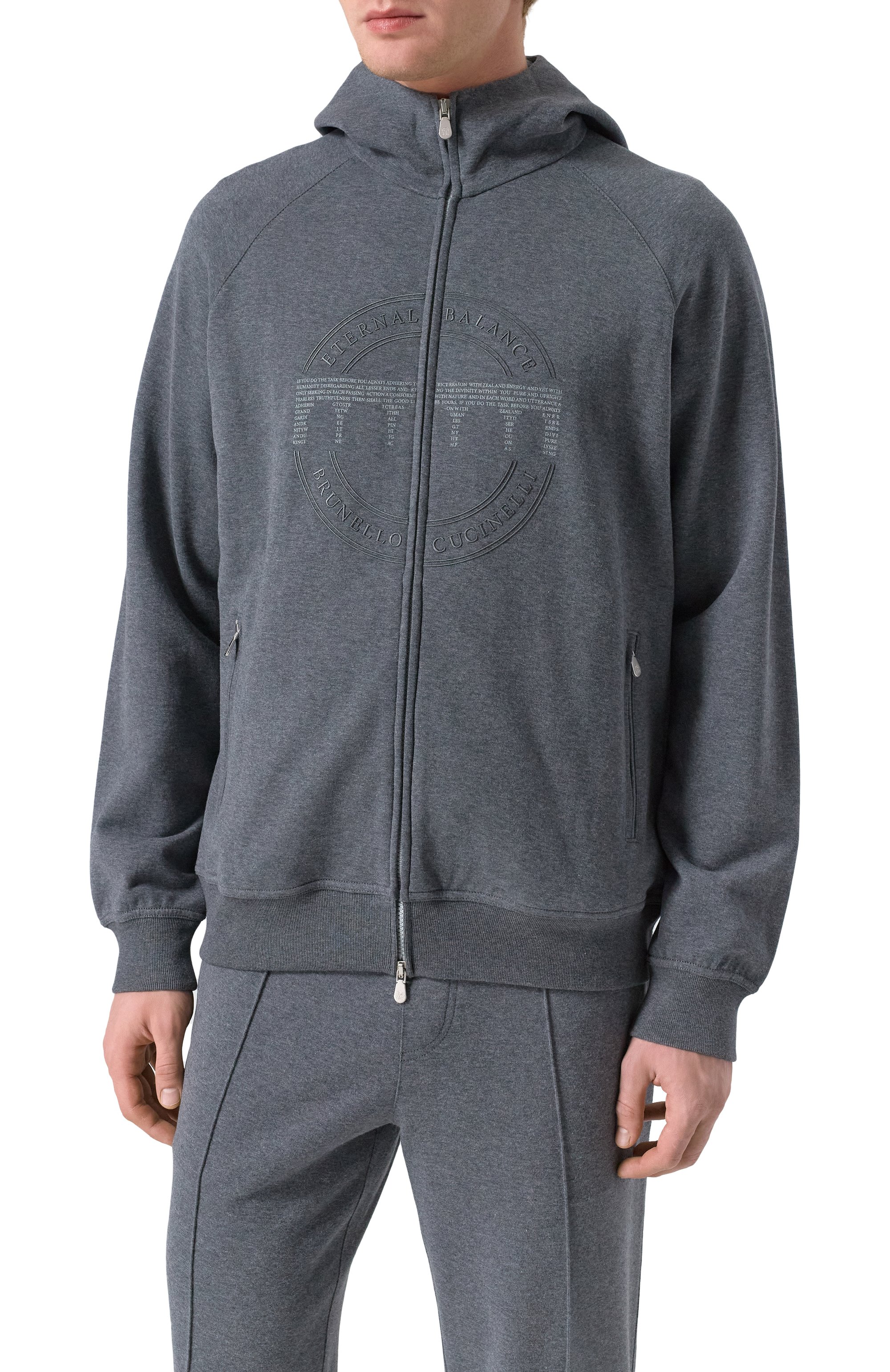 Хлопковая толстовка BRUNELLO CUCINELLI, арт. MM8363130G, фото 3
