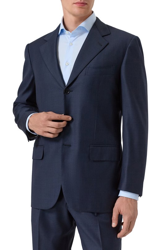 Костюм из хлопка и льна Loro Piana FAB 5769 Синий  FAB 5769 Фото 3