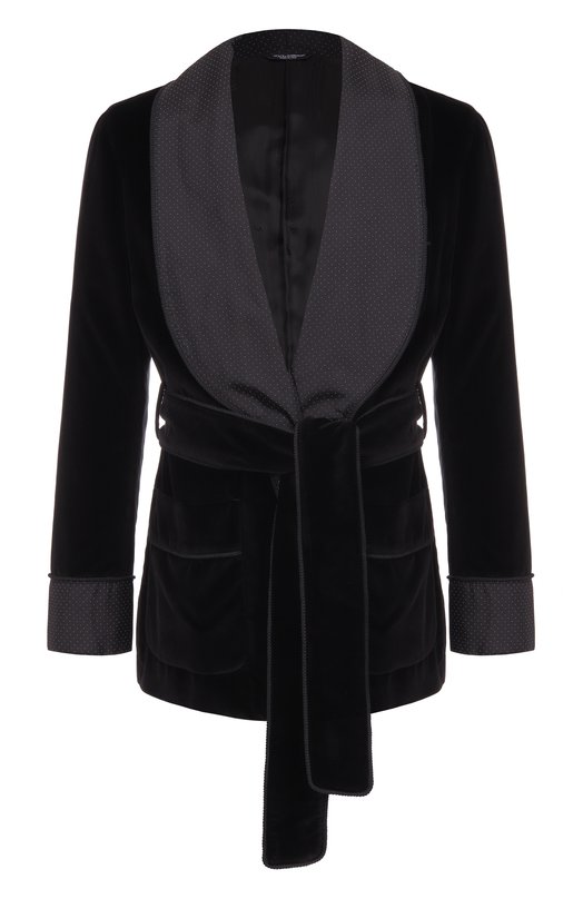 Бархатный пиджак Dolce & Gabbana G2VG0T/FUVG7 Чёрный G2VG0T/FUVG7