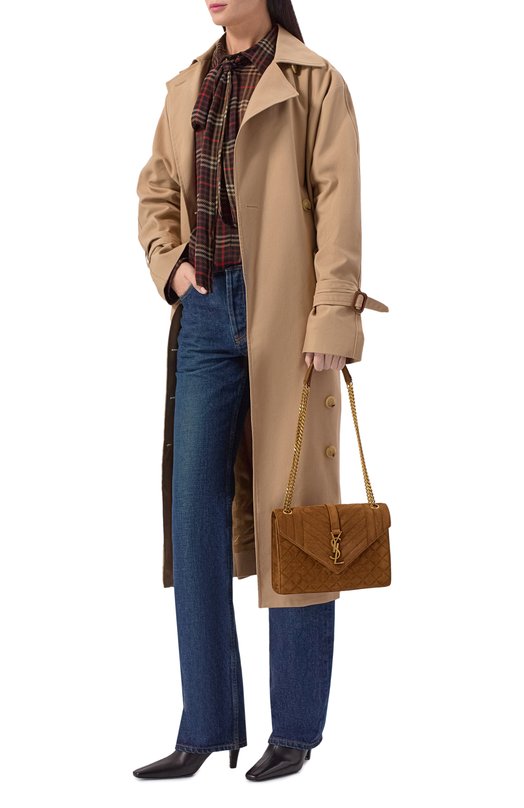 Сумка Cassandra medium Saint Laurent 600185/1U887 Коричневый  600185/1U887 Фото 7