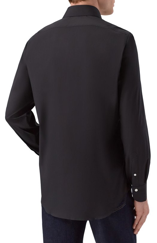 Хлопковая сорочка Finamore 1925 MILAN0/C0643 Чёрный  MILAN0/C0643 Фото 4