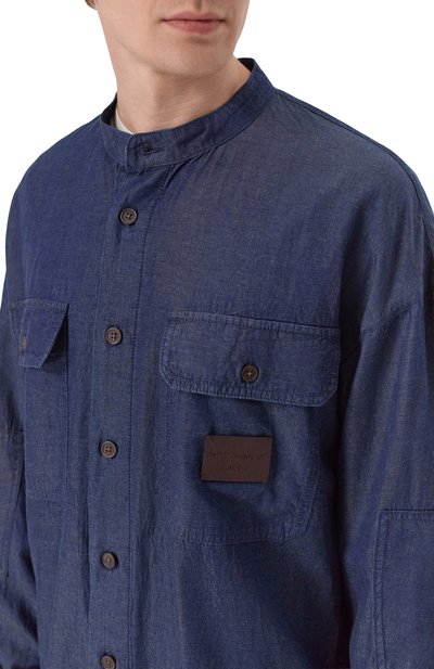 Рубашка из лиоцелла и хлопка EMPORIO ARMANI, арт. EM005495/AF25156, фото 5