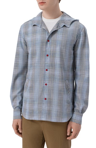 Рубашка из шерсти и шелка KITON, арт. UMCMARK0628G, фото 3
