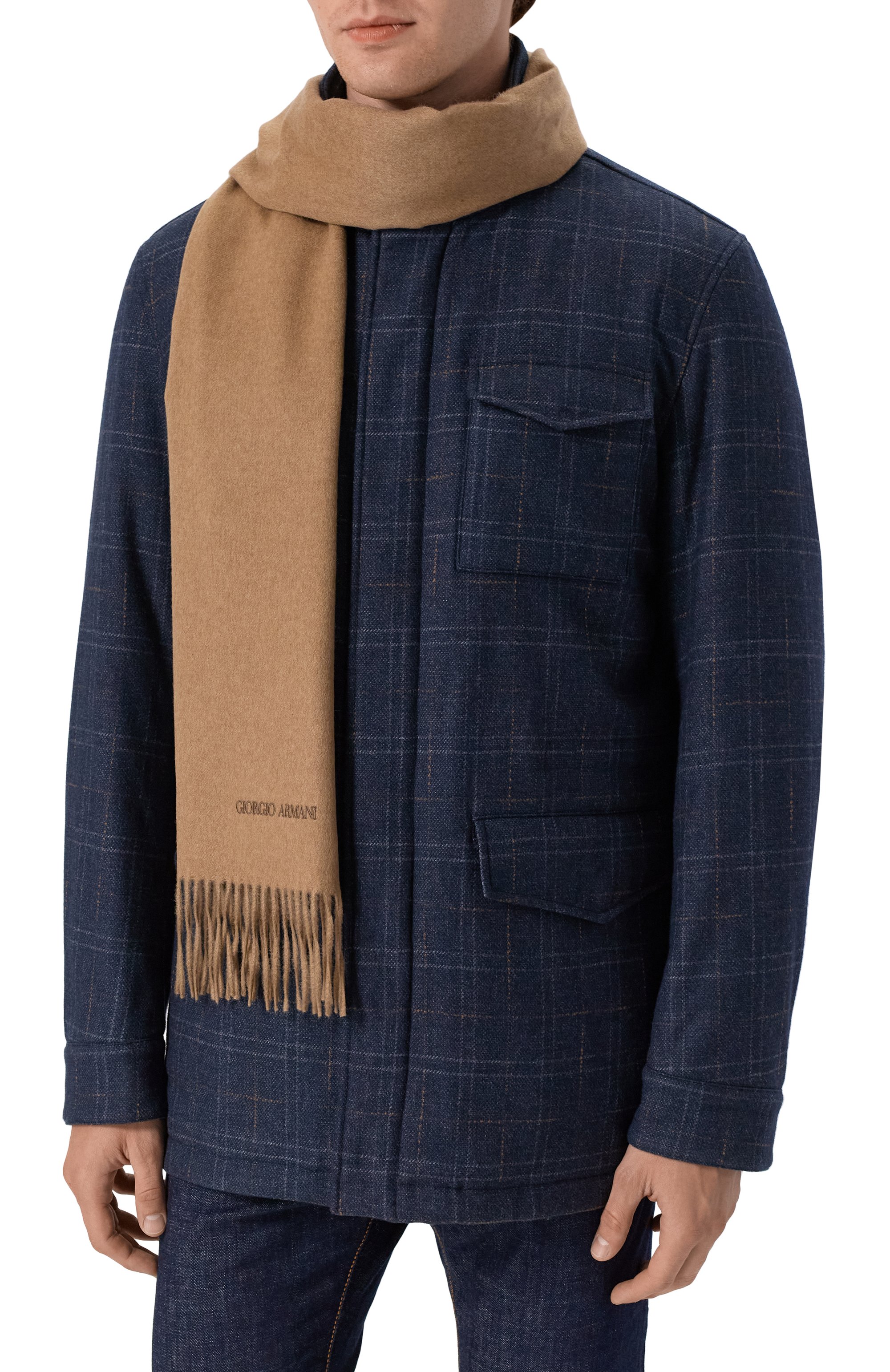 Кашемировый шарф GIORGIO ARMANI, арт. GM001840/AF18586, фото 2