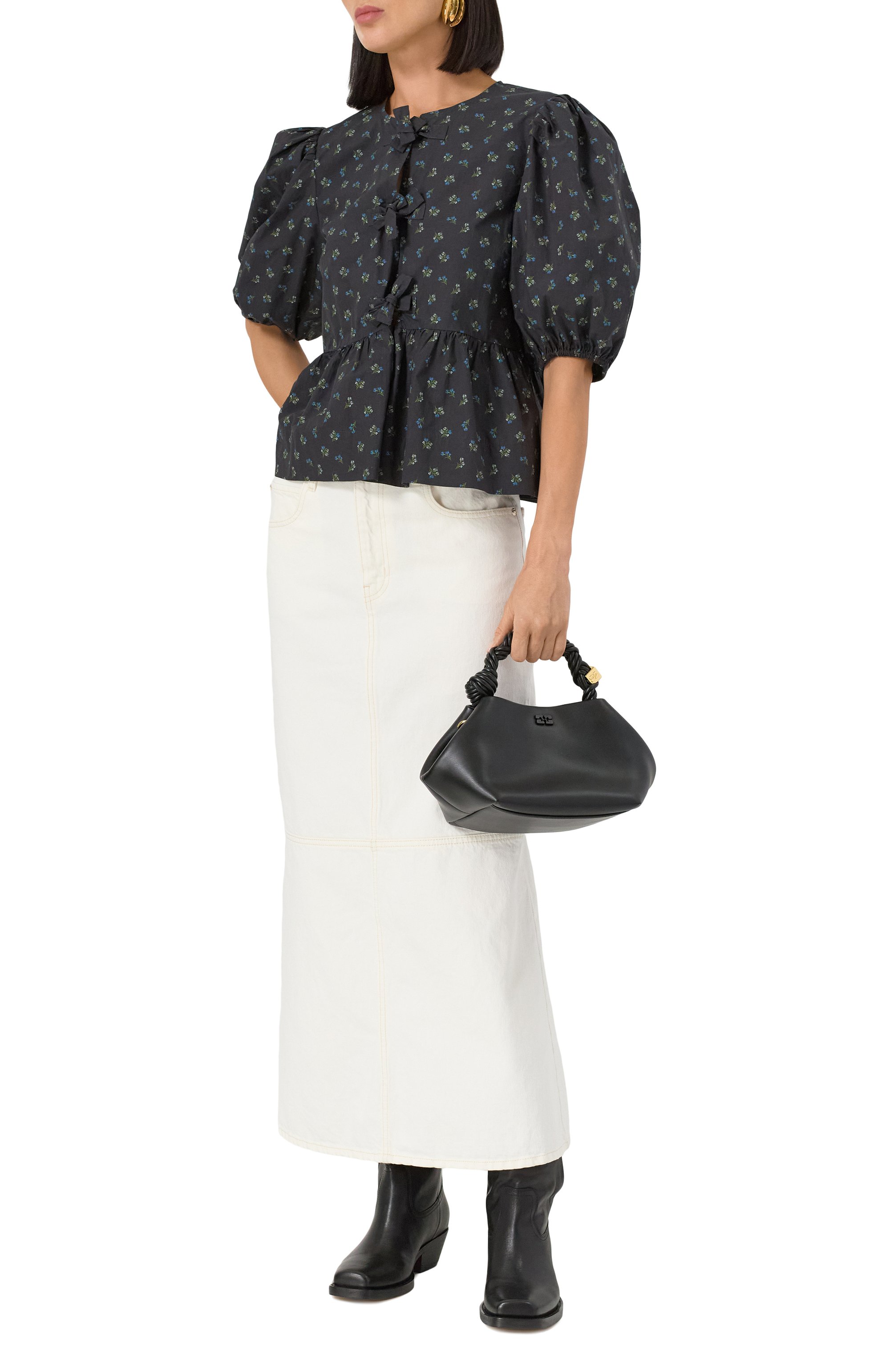 Джинсовая юбка FRAME DENIM белого цвета по цене 43950 руб., арт. WP25DSK003, фото 2 Джинсовая юбка FRAME DENIM, арт. WP25DSK003, фото 2