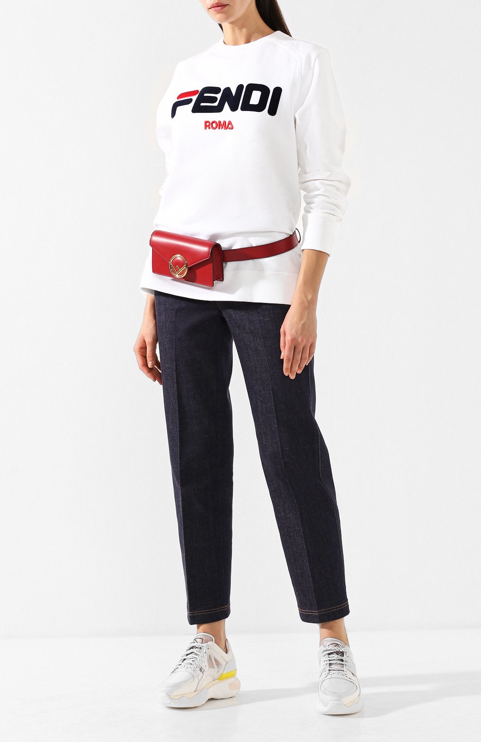 Хлопковый пуловер с логотипом бренда FENDI, арт. FS7067 A5GM, фото 2