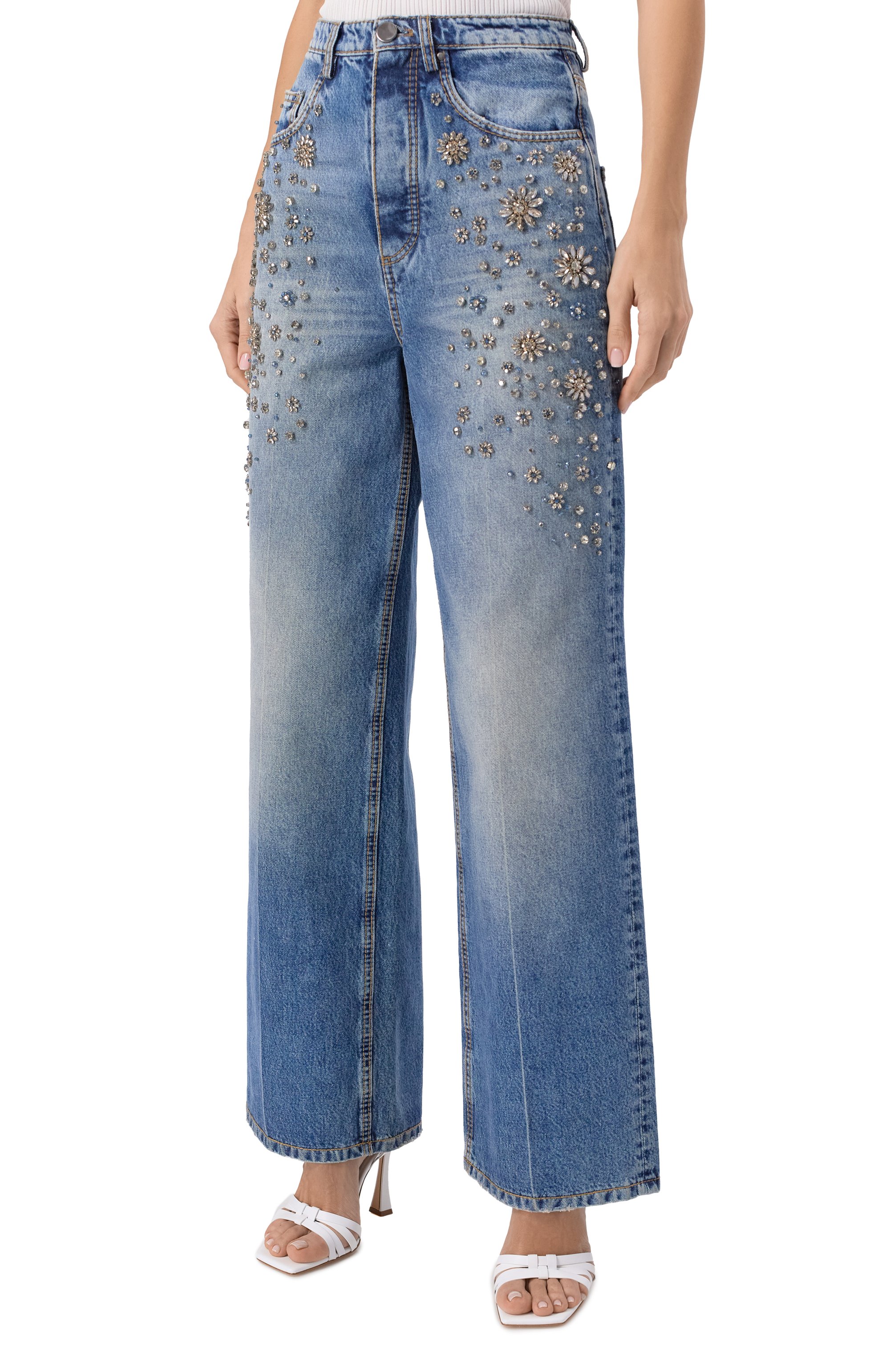 Джинсы с отделкой стразами DICE KAYEK, арт. SS25P332, фото 3