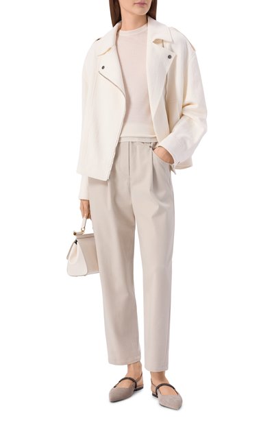 Женские хлопковые брюки BRUNELLO CUCINELLI, арт. MA126P8417