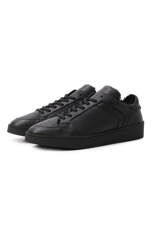 Кожаные кеды Canali 493203/RC01210 Чёрный 493203/RC01210