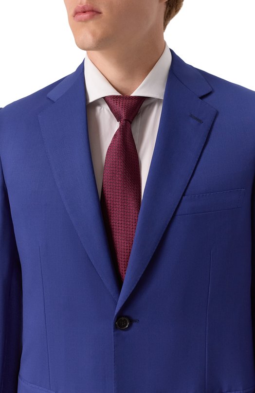Шелковый галстук Canali 18/HJ04331 Бордовый  18/HJ04331 Фото 2
