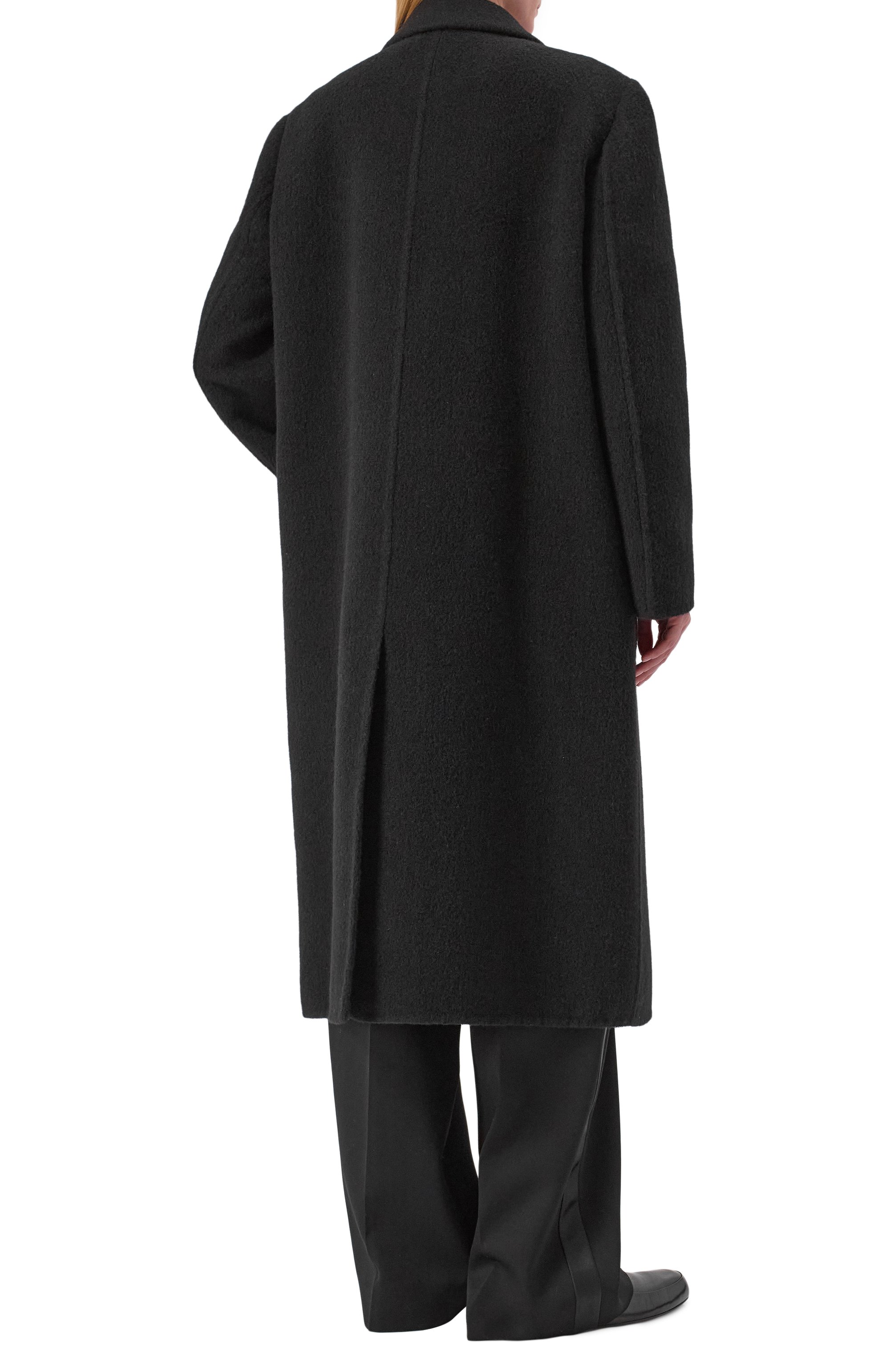 Шерстяное пальто JIL SANDER черного цвета по цене 468000 руб., арт. J02AA0176-J41387, фото 4 Шерстяное пальто JIL SANDER, арт. J02AA0176-J41387, фото 4