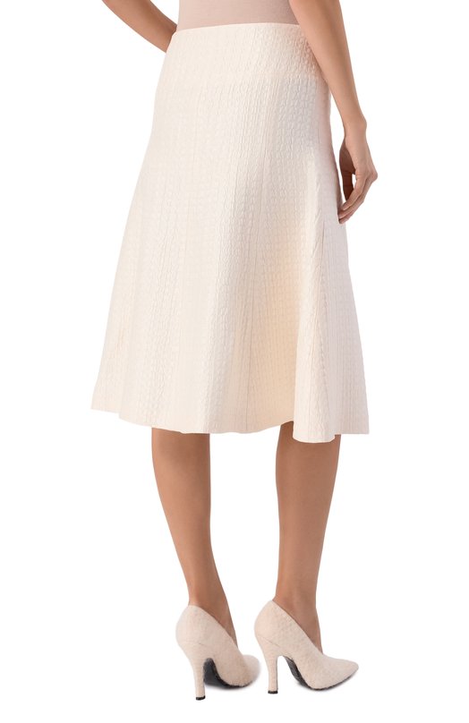 Шелковая юбка Alaia AA9J2371W097B Кремовый  AA9J2371W097B Фото 4