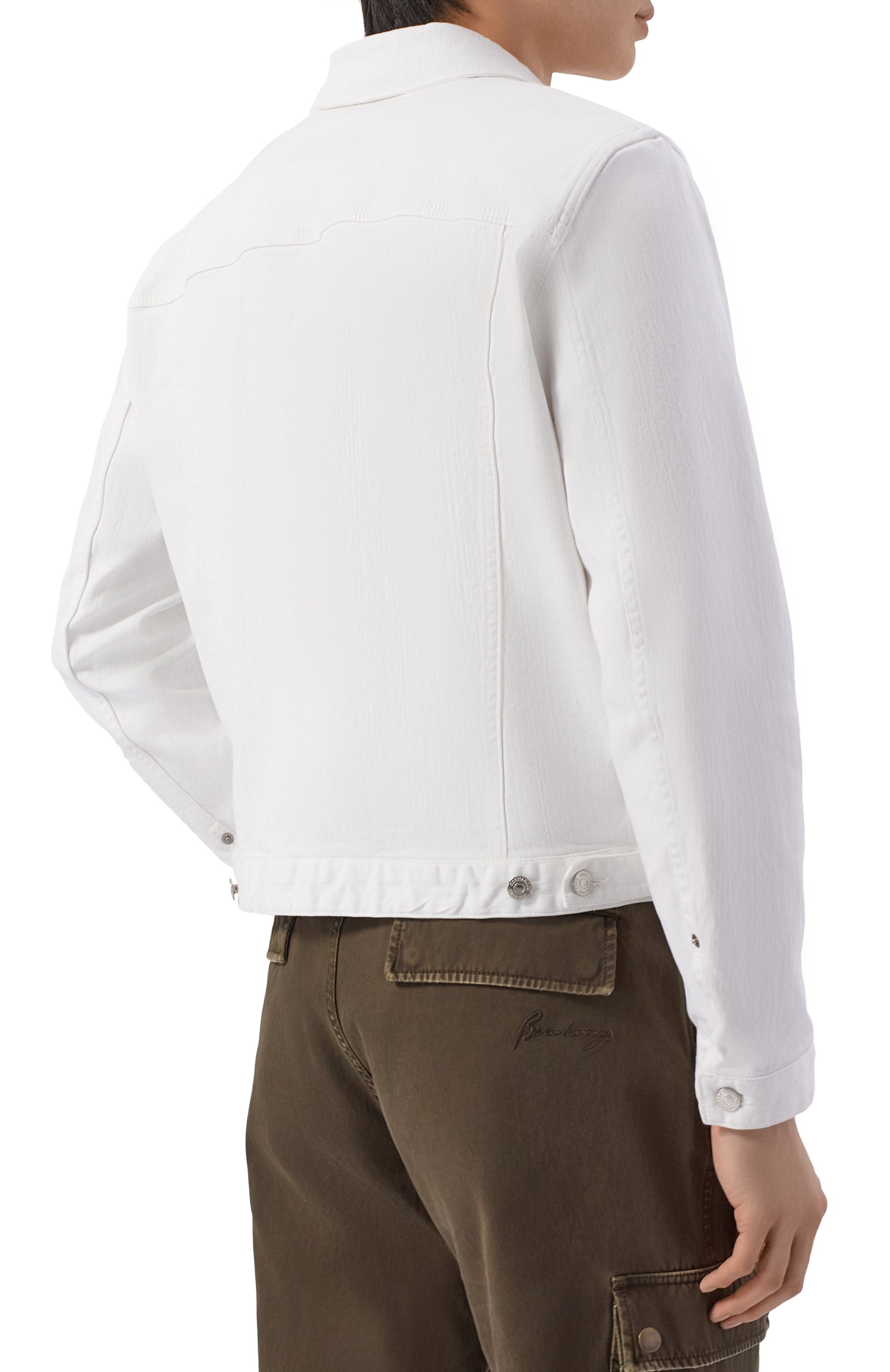 Джинсовая куртка DSQUARED2 белого цвета по цене 69950 руб., арт. S74AM1673/S39781, фото 4 Джинсовая куртка DSQUARED2, арт. S74AM1673/S39781, фото 4