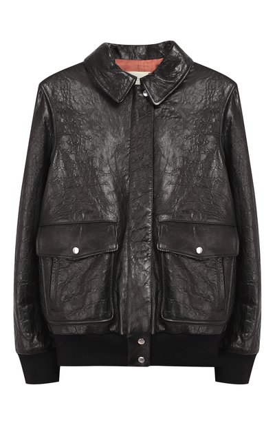 Кожаная куртка с вышивкой на спине GUCCI, арт. 529073/XG709, фото 1