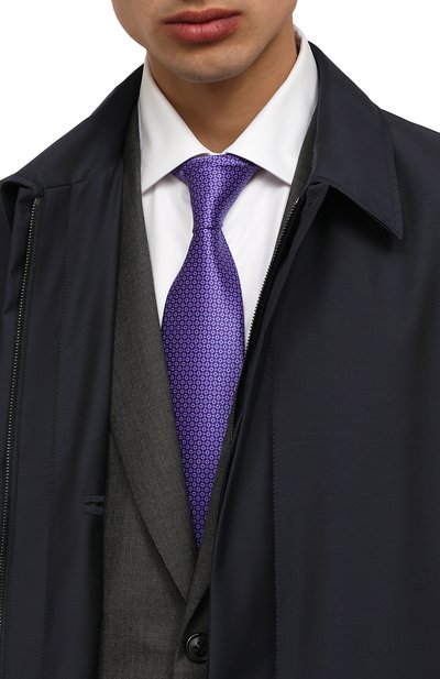 Шелковый галстук STEFANO RICCI фиолетового цвета по цене 28750 руб., арт. CH/45032, фото 2 Шелковый галстук STEFANO RICCI, арт. CH/45032, фото 2