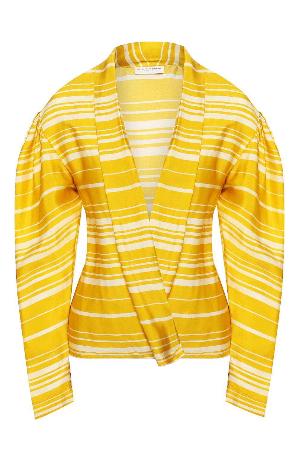Блузка из смеси вискозы и шелка DRIES VAN NOTEN желтого цвета по цене 72650 руб., арт. 201-10784-9408, фото 1 Блузка из смеси вискозы и шелка DRIES VAN NOTEN, арт. 201-10784-9408, фото 1