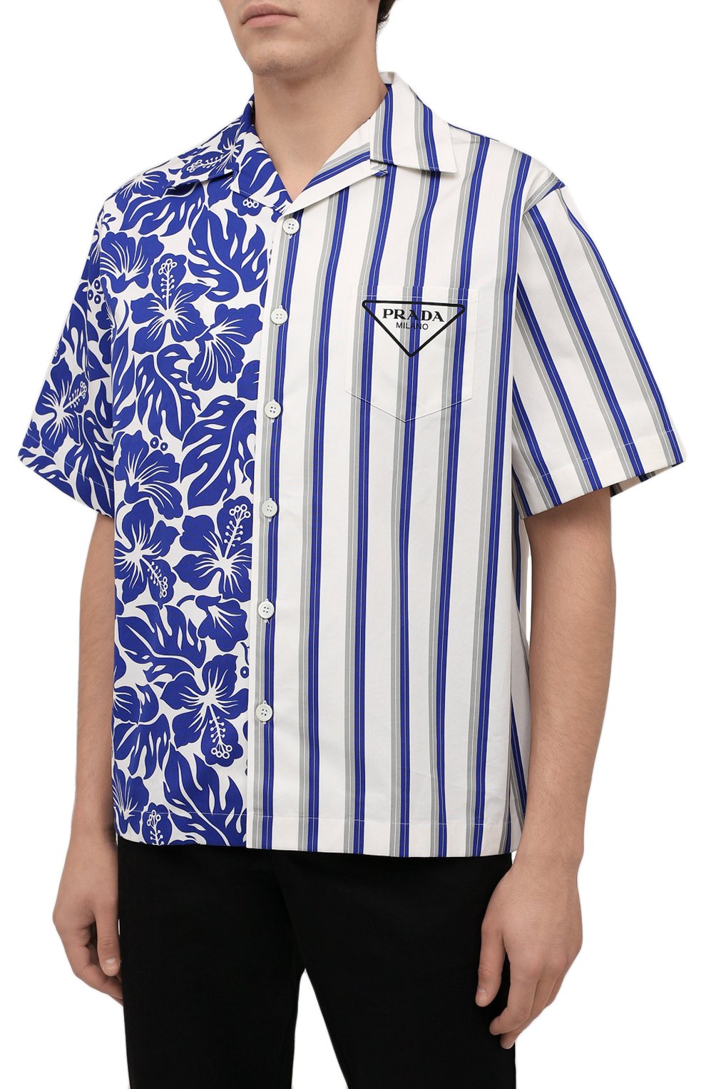 Хлопковая рубашка PRADA, арт. UCS406-1ZTE-F0589-212, фото 3