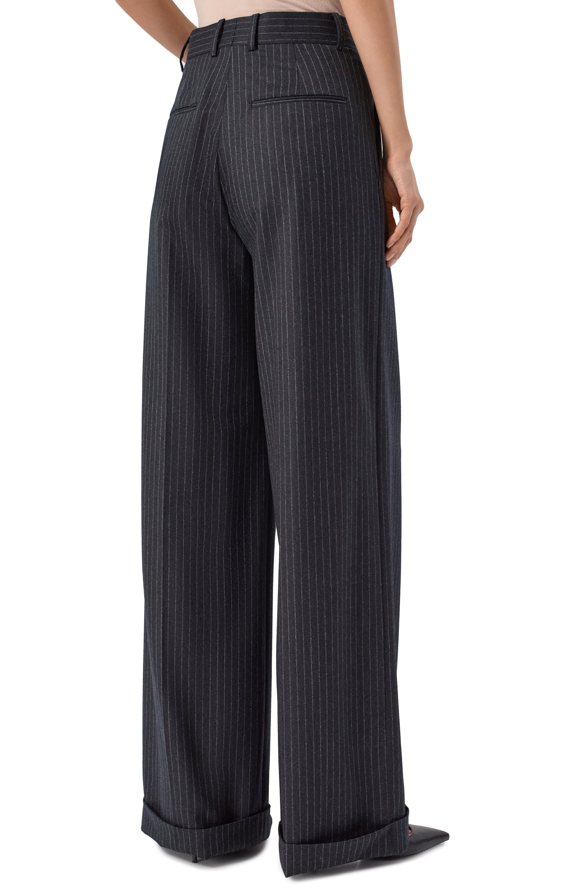 Шерстяные брюки PETAR PETROV темно-серого цвета по цене 132000 руб., арт. F25TP2/W00L, фото 4 Шерстяные брюки PETAR PETROV, арт. F25TP2/W00L, фото 4