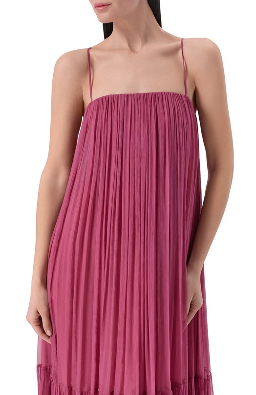 Шелковое платье Chloé CH26SR065001 Розовый  CH26SR065001 Фото 4