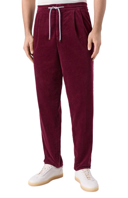 Вельветовые брюки Brunello Cucinelli M280UE1710 Бордовый  M280UE1710 Фото 3