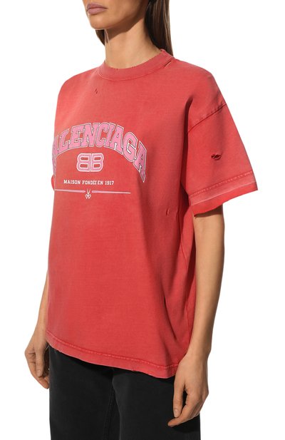 Хлопковая футболка BALENCIAGA, арт. 612965/TLVJ1, фото 3