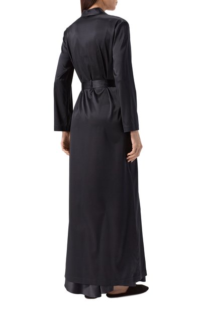 Шелковый халат EDOMO черного цвета по цене 77900 руб., арт. C011003FW2324, фото 4 Шелковый халат EDOMO, арт. C011003FW2324, фото 4