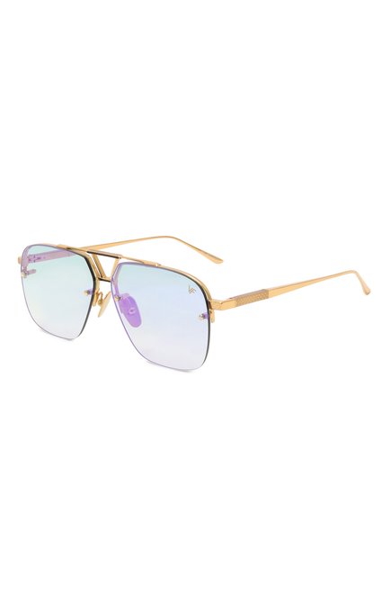 Женские солнцезащитные очки VINTAGE FRAMES фиолетового цвета, арт. FALC0N YELL0W G0LD/NE0N GREEN FLASH PURPLE | Фото 1 (Нос: Не проставлено; Региональные ограничения белый список (Axapta Mercury): Не проставлено)