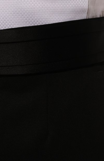 Брюки из шерсти и шелка DOLCE & GABBANA черного цвета по цене 154500 руб., арт. G6KHMT/FUBGC, фото 5 Брюки из шерсти и шелка DOLCE & GABBANA, арт. G6KHMT/FUBGC, фото 5