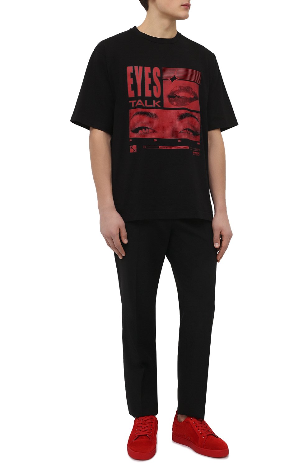 Замшевые кеды fun louis junior CHRISTIAN LOUBOUTIN, арт. 1220230/FUN L0UIS JUNI0R FLAT, фото 2