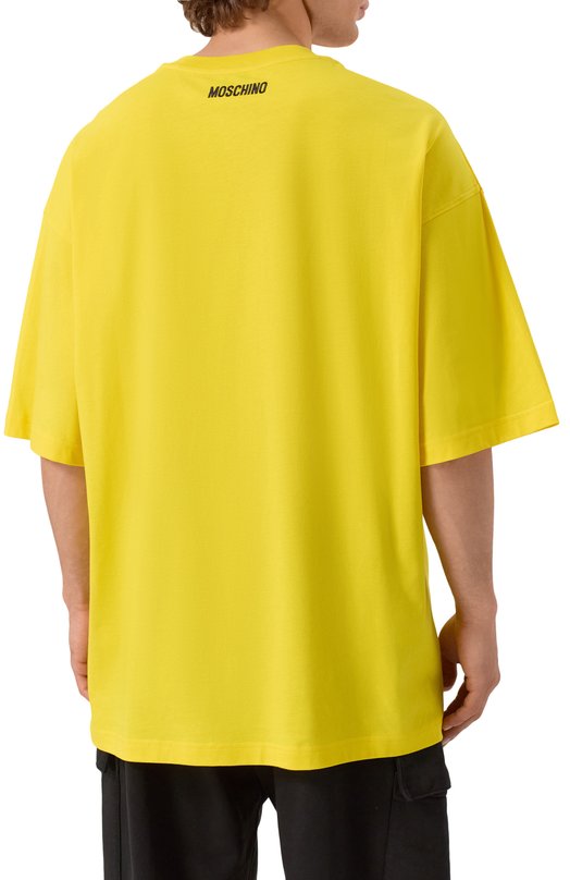Хлопковая футболка Moschino V0723/5241 Жёлтый  V0723/5241 Фото 4