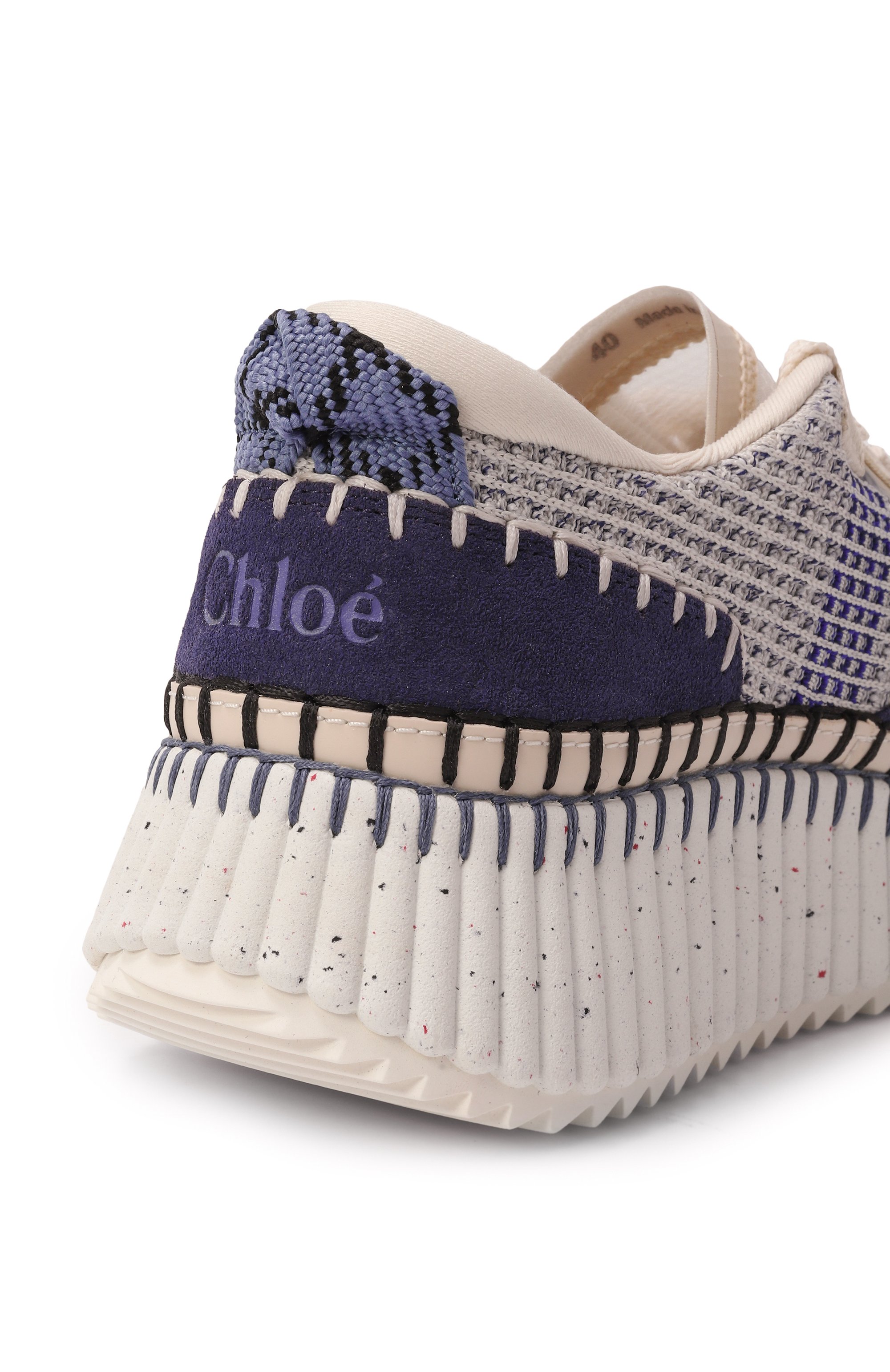 Текстильные кроссовки nama CHLOÉ светло-синего цвета по цене 87550 руб., арт. CHC22S579Y0, фото 7 Текстильные кроссовки nama CHLOÉ, арт. CHC22S579Y0, фото 7