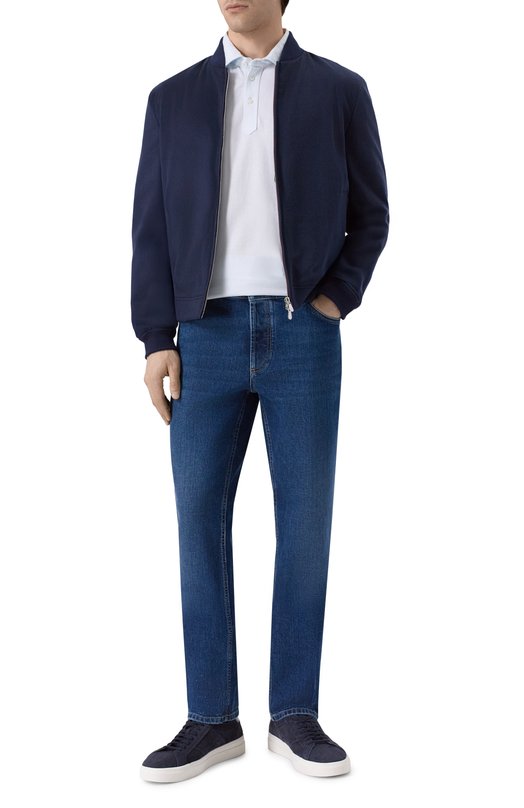 Джинсы Traditional Fit Brunello Cucinelli M283PB3210 Синий  M283PB3210 Фото 2