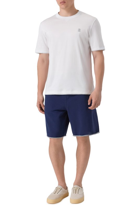 Хлопковая футболка Brunello Cucinelli M0B137451G Белый  M0B137451G Фото 2
