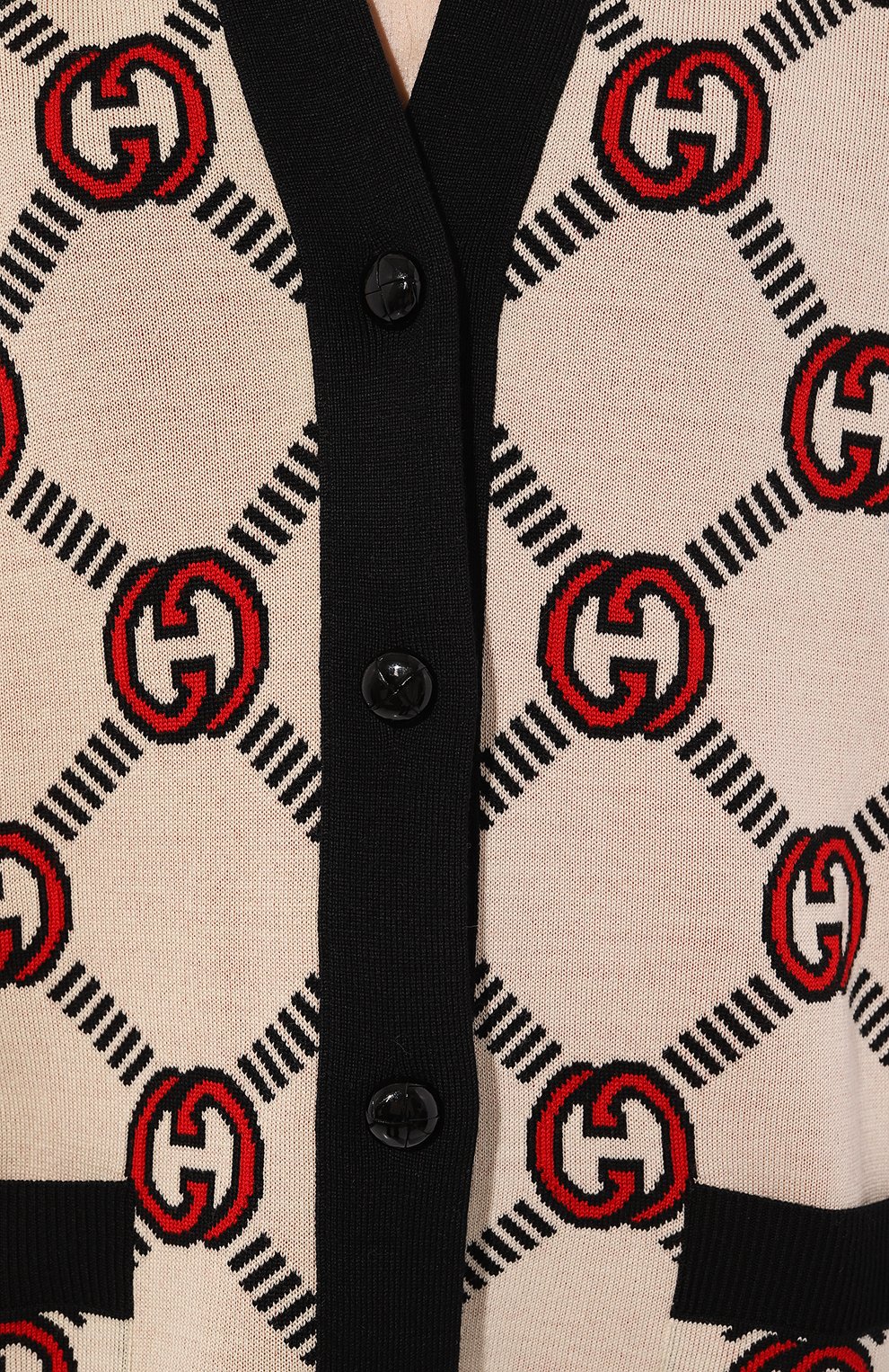 Шерстяной кардиган GUCCI кремового цвета по цене 285120 руб., арт. 678308 XKB7T, фото 5 Шерстяной кардиган GUCCI, арт. 678308 XKB7T, фото 5